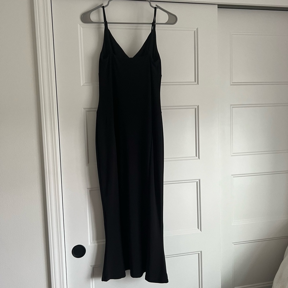 V-Neck Sleeveless Midi Slip Dress Express